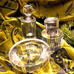 3–Piece VINTAGE OLEG CASSINI perfume bottle set